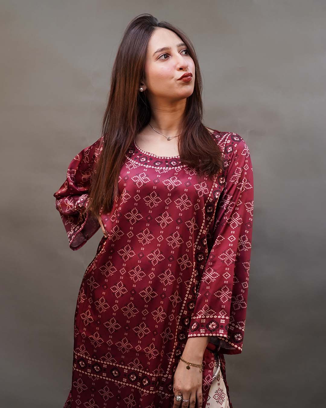 AJRAK 2PC DIGITAL PRINT - STITCHED