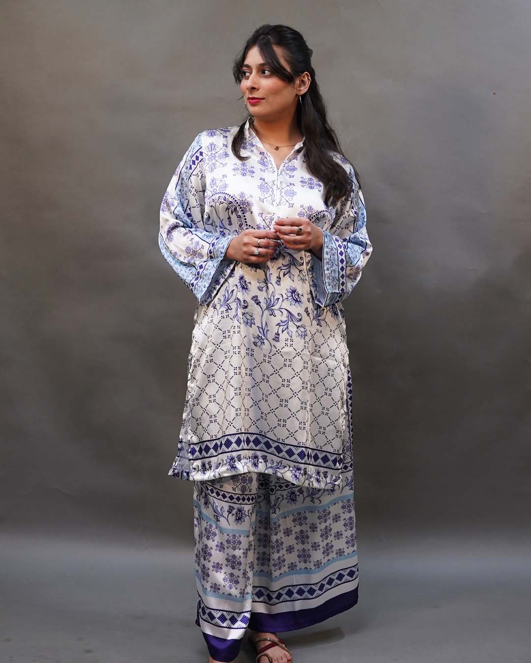 BLUE MAZE 2PC DIGITAL PRINT - STITCHED