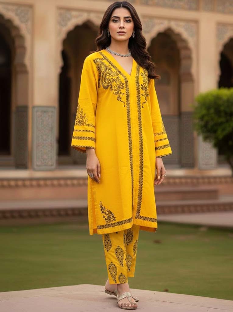 CHHAAP 2PC BLOCK PRINT - STITCHED