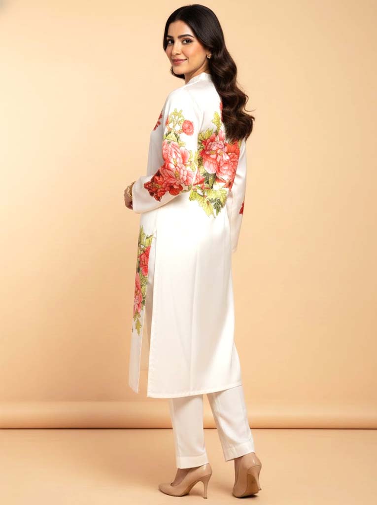 FLORAL 2PC DIGITAL PRINT - STITCHED