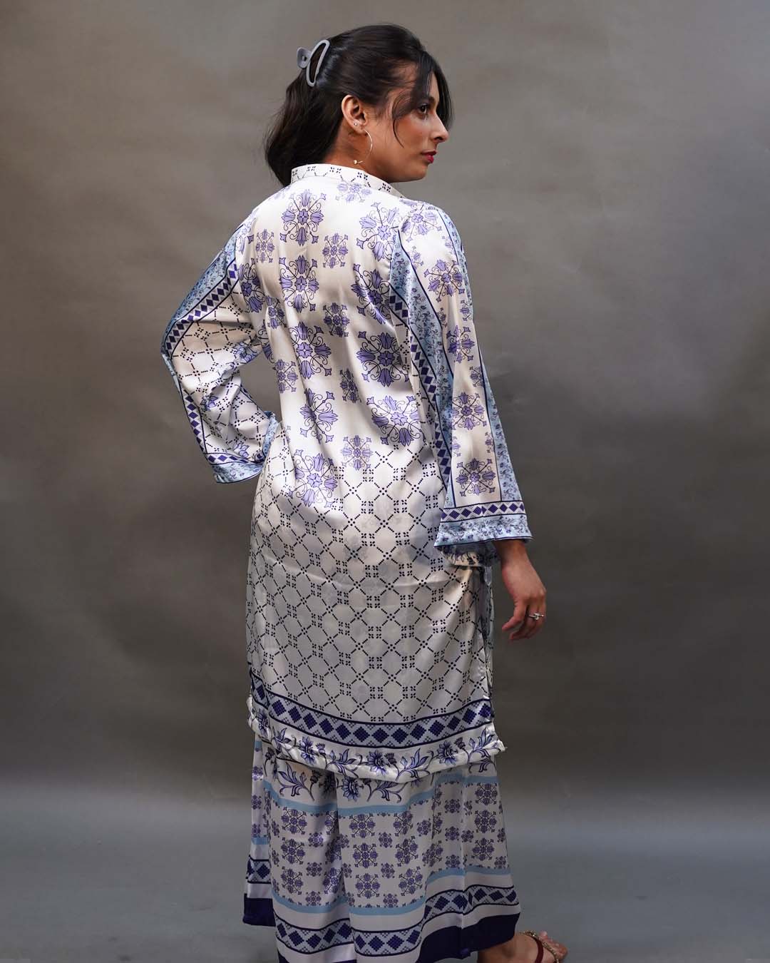 BLUE MAZE 2PC DIGITAL PRINT - STITCHED