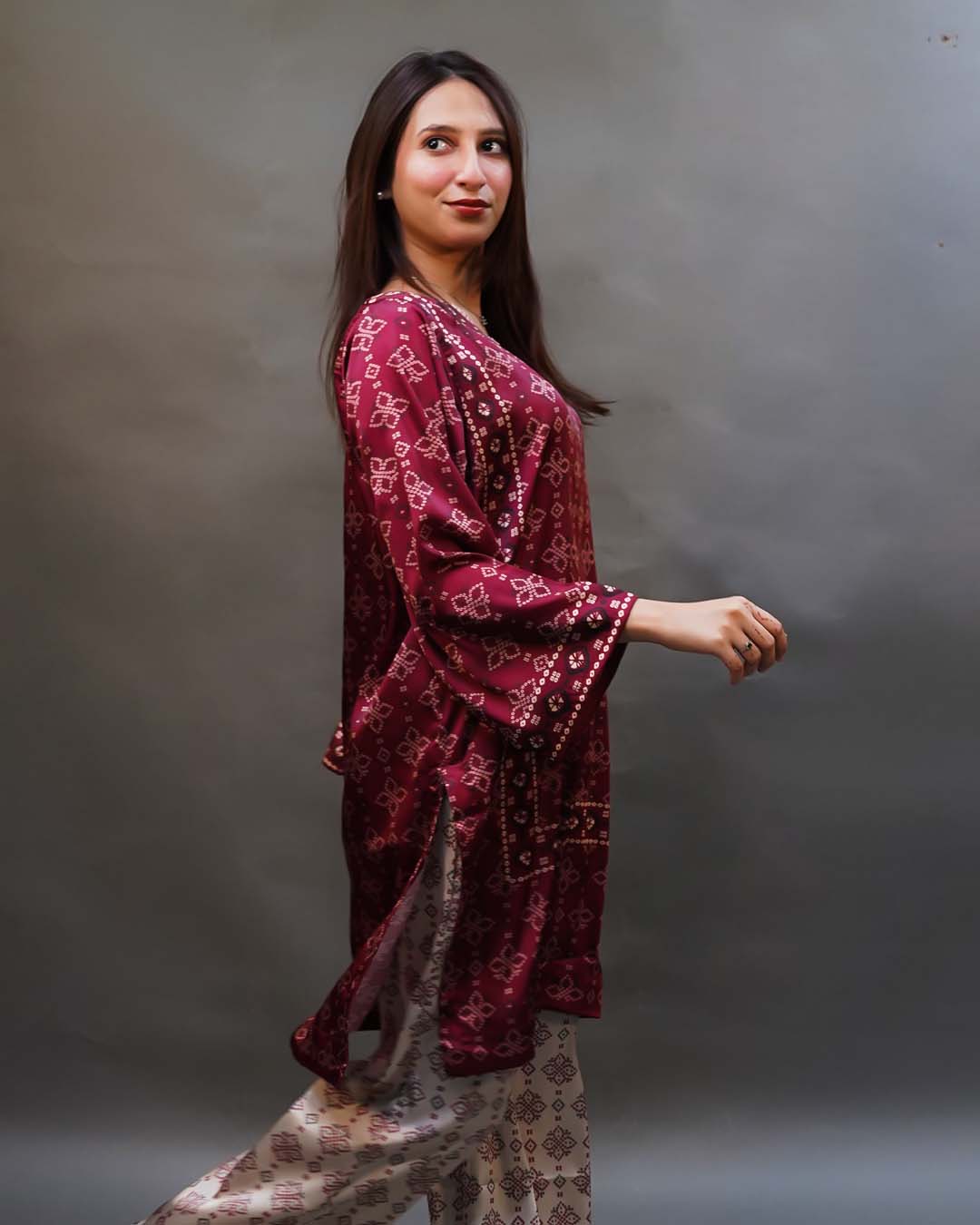 AJRAK 2PC DIGITAL PRINT - STITCHED