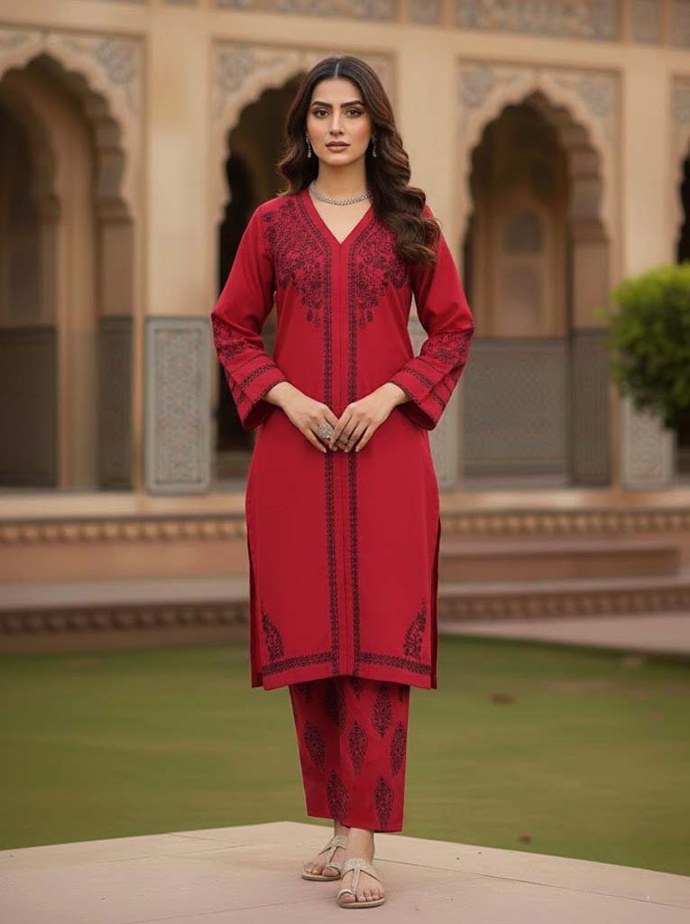 CHHAAP 2PC BLOCK PRINT - STITCHED