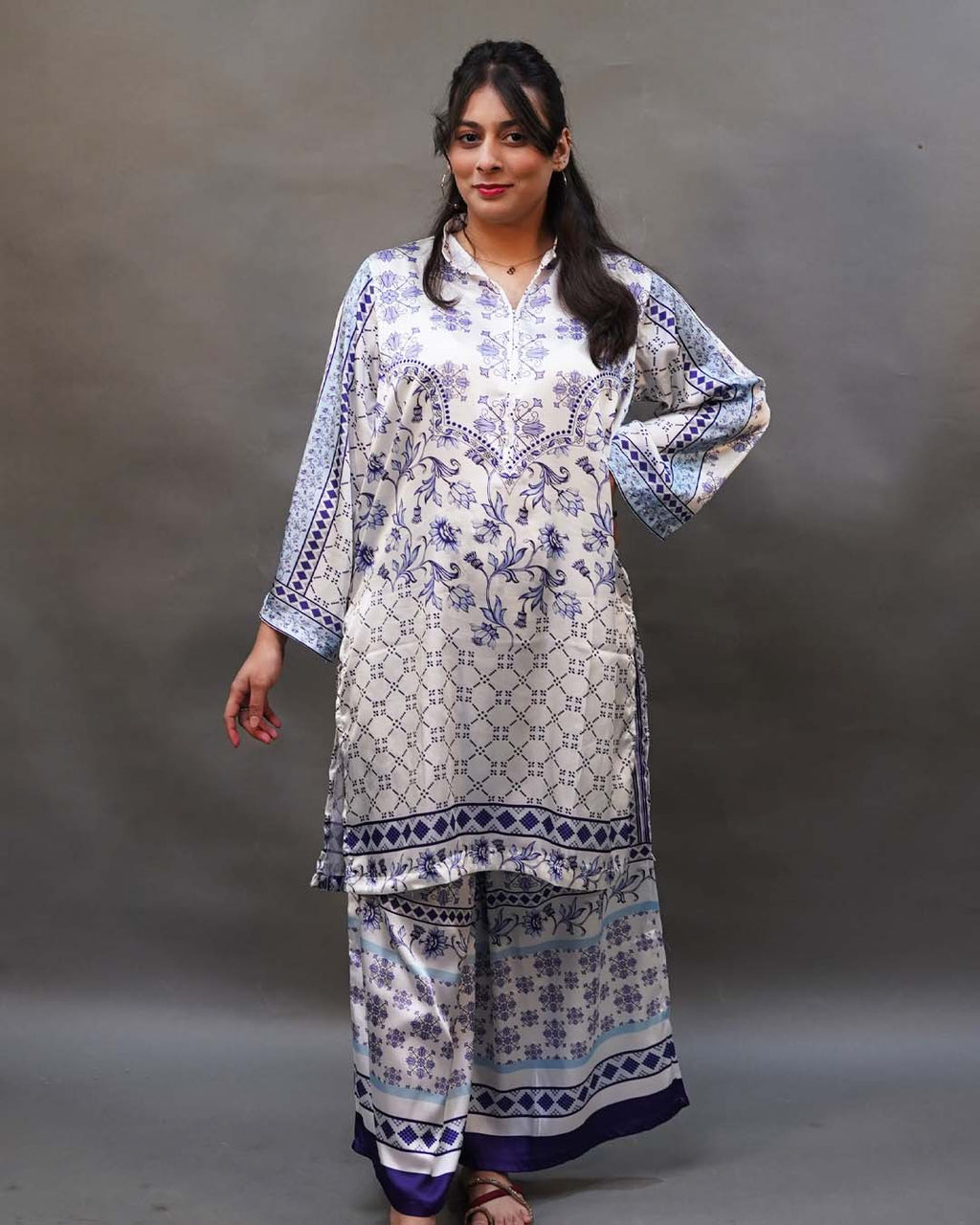 BLUE MAZE 2PC DIGITAL PRINT - STITCHED