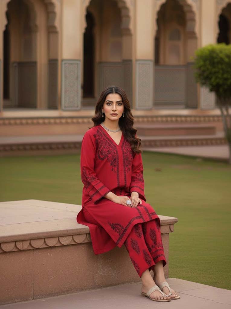 CHHAAP 2PC BLOCK PRINT - STITCHED