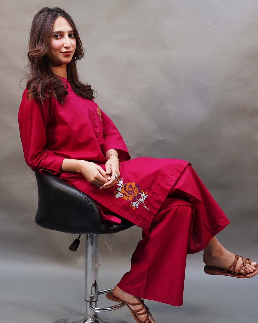 GULAB 2PC EMBROIDERED - STITCHED