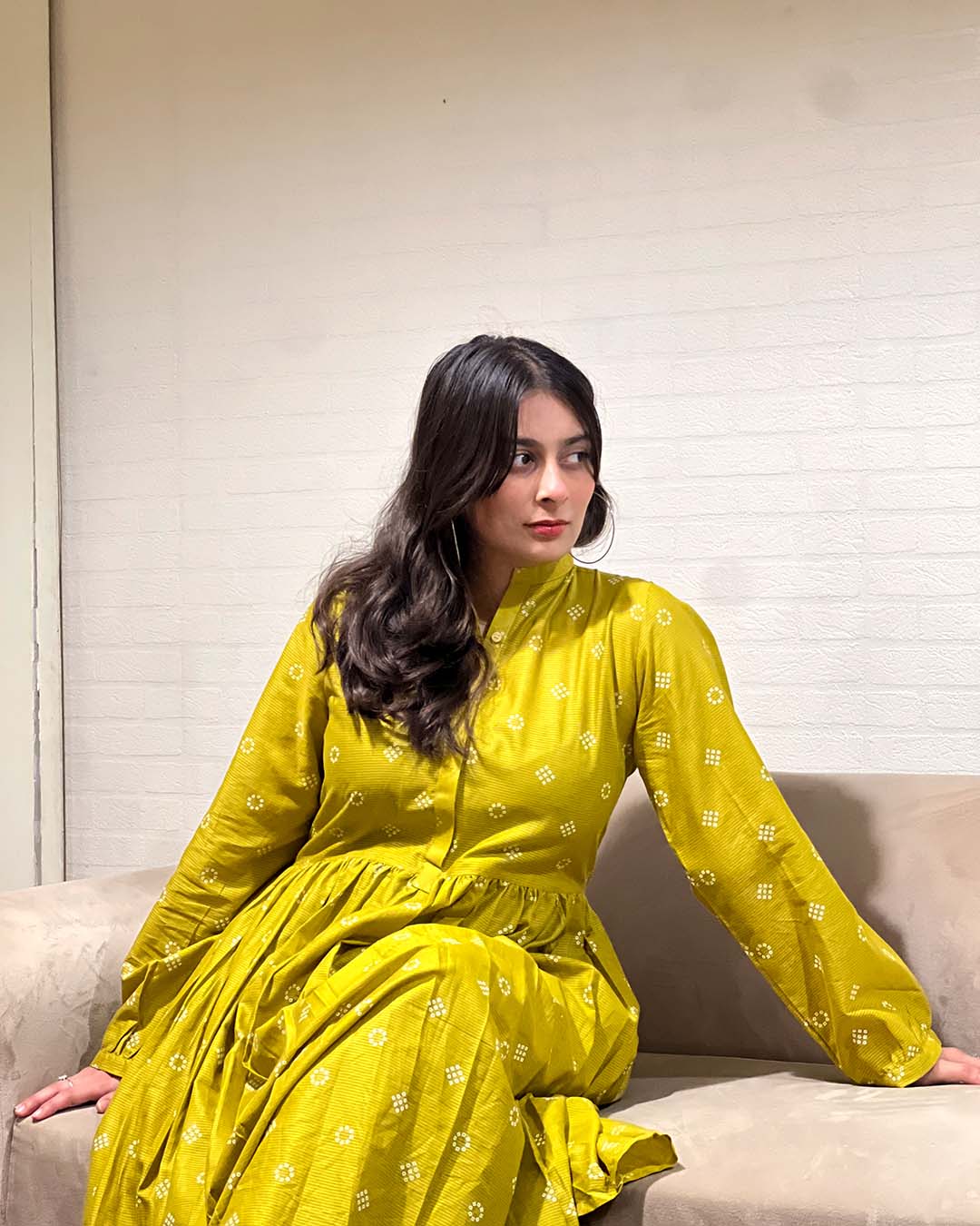 PISHWAS 2PC BLOCK PRINT - STITCHED