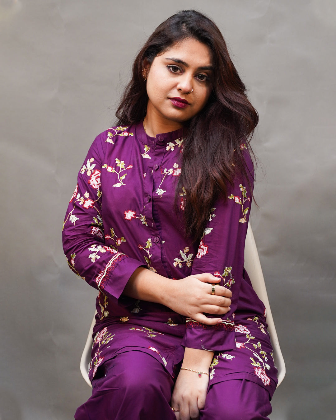 AUTUMN 2PC EMBROIDERED - STITCHED