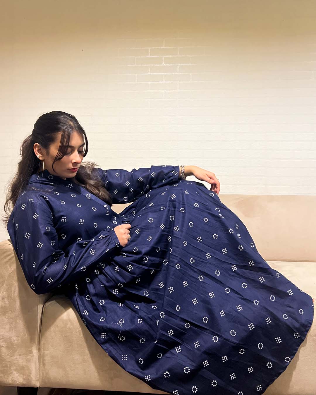 PISHWAS 2PC BLOCK PRINT - STITCHED