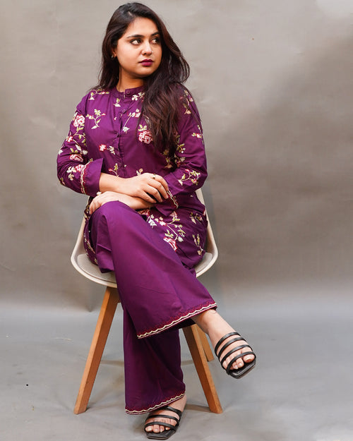 AUTUMN 2PC EMBROIDERED - STITCHED