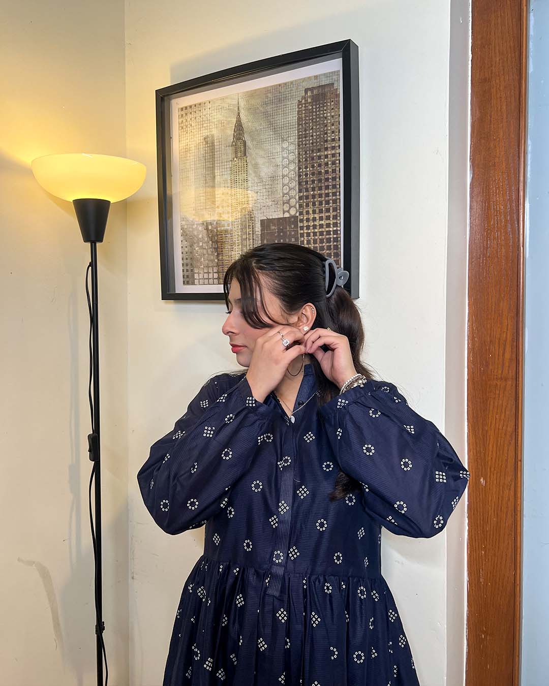 PISHWAS 2PC BLOCK PRINT - STITCHED