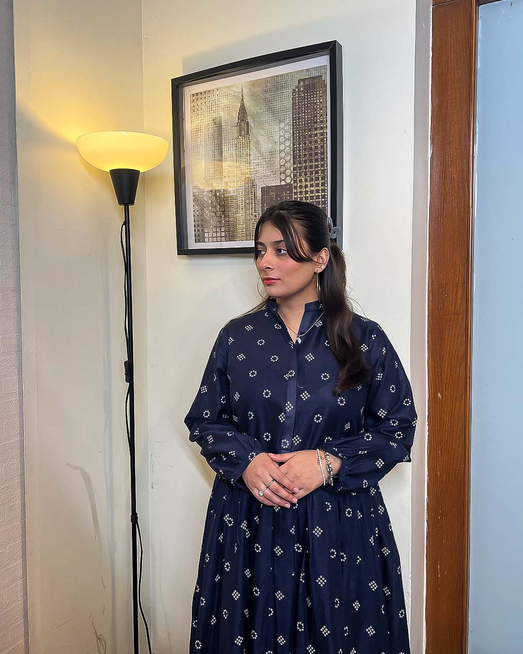 PISHWAS 2PC BLOCK PRINT - STITCHED